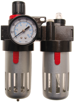Lucht filter-olie-eenheid met drukregelaar