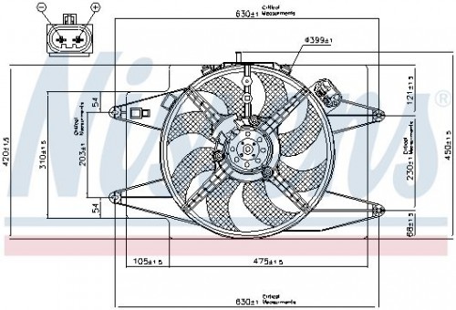 Cooling fan wheel NISSENS
