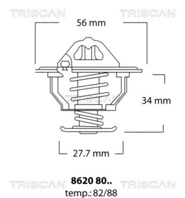 Thermostat, coolant TRISCAN