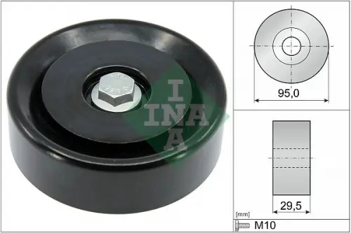Guide roller / idler pulley, V-ribbed belt INA