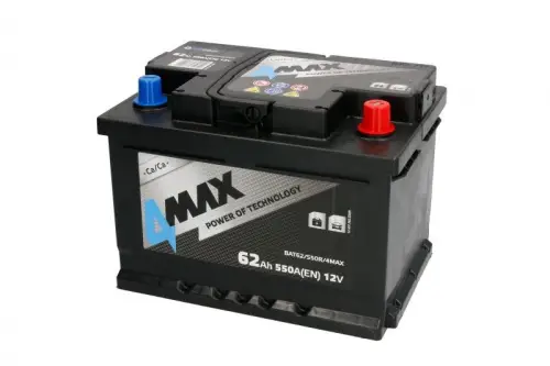 4MAX Battery 62AH Power Of Technology 12V 550A Porza - ext