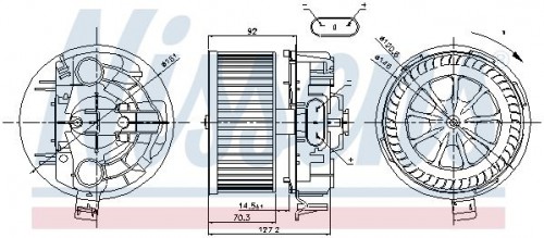 Electric motor, Interior ventilation NISSENS