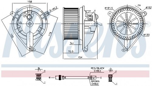 Electric motor, Interior ventilation NISSENS
