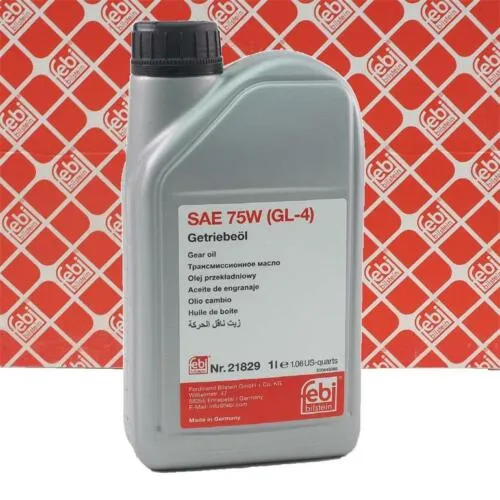 SAE 75W GL-4 Gear Oil 1 Liter, Yellow for VAG Group, Toyota, Mazda