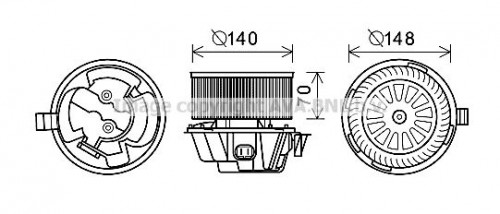 Electric motor, Interior ventilation AVA QUALITY COOLING