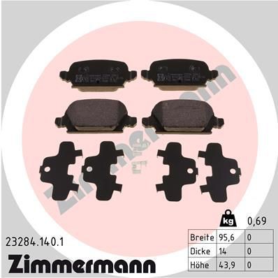 Brake pad set ZIMMERMANN