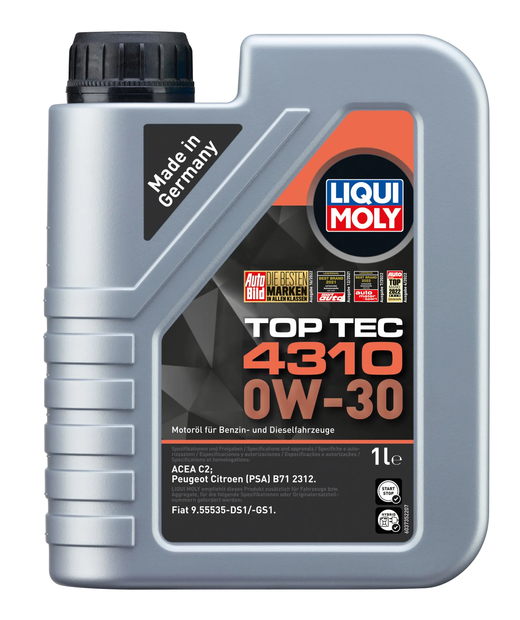 Liqui Moly 0W30 Top Tec 4310 Engine Oil 2361 (1L) C2 B71.2312 9.55535-DS1 9.55535-GS1