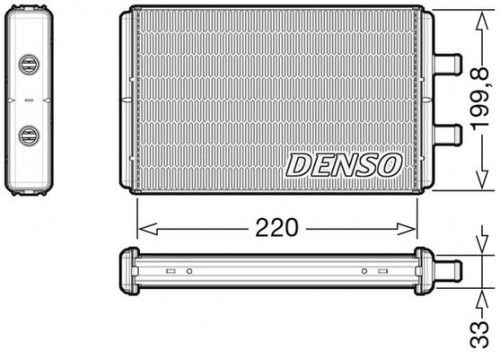 Heater radiator, interior heating DENSO