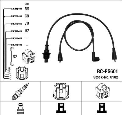 Spark plug cable set NGK