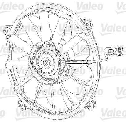 Cooling fan wheel VALEO