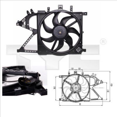 Cooling fan wheel TYC