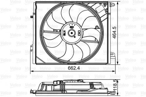 Cooling fan wheel VALEO