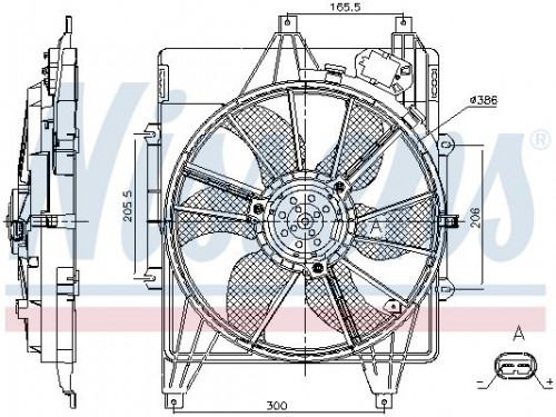 Cooling fan wheel NISSENS