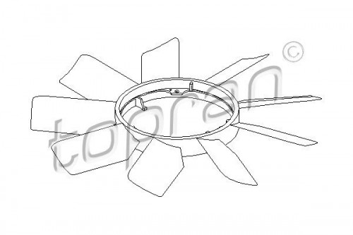 Cooling fan wheel TOPRAN