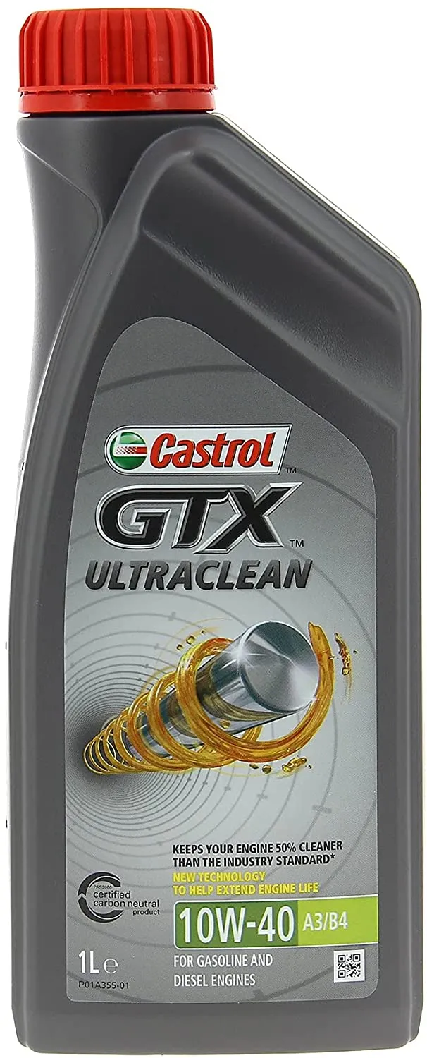 Castrol 10W40 GTX 15A4CF Ultraclean A3/B4 (1L) Engine Oil